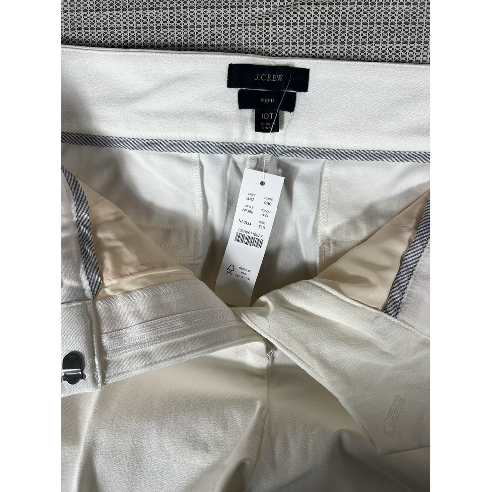 J. Crew Remy Pant High Rise Wide Leg Women 10T Ivory Style Av396 - Picture 2 of 15